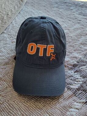 Embroidered Navy Cap with Orange OTF Accent